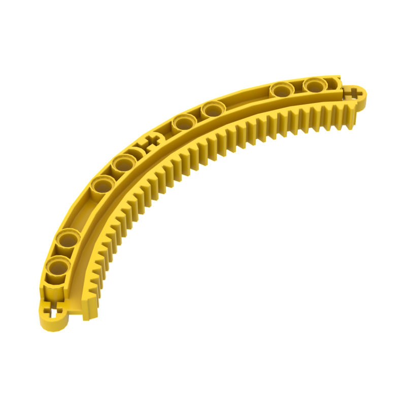 砖友moc 24121小颗粒拼插积木兼容乐高零配件11×11×2弯曲齿轮架