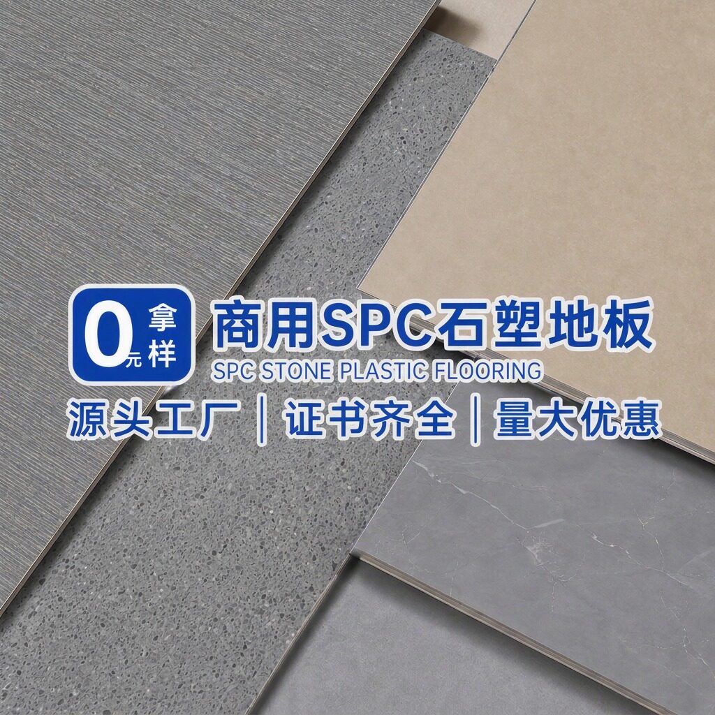 商用SPC石塑地板锁扣防水翻新图片