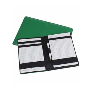 真皮牛皮绿色高尔夫记分本皮质计分夹私人定制礼品印刷LOGO客制化