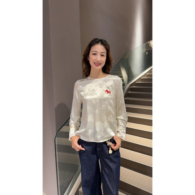 《33定制》2026春季时尚百搭显瘦新中式国风长袖衬衫7290