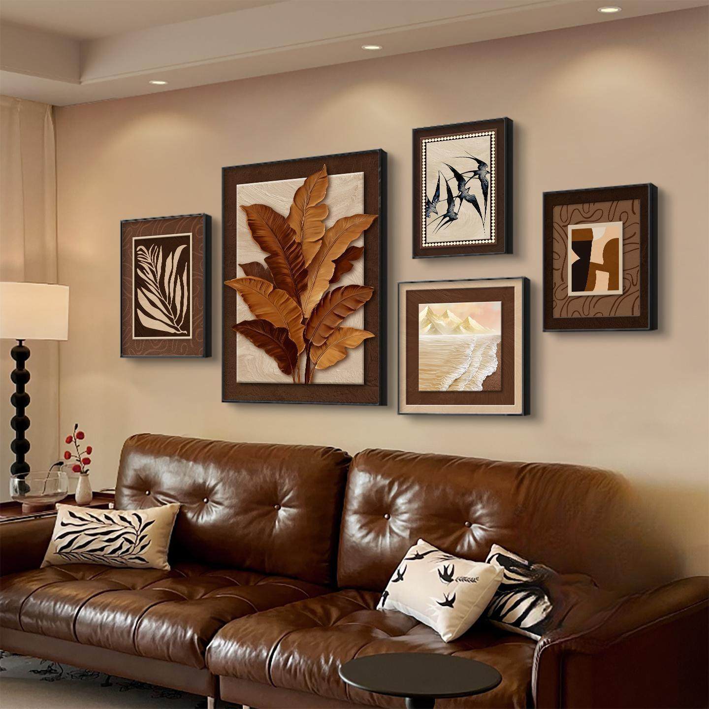 家大业大美拉德客厅装饰画中古风艺术沙发背景墙挂画高级感组合画,家居饰品,现代装饰画,淘宝优惠券,粉丝福利购,淘宝优惠卷