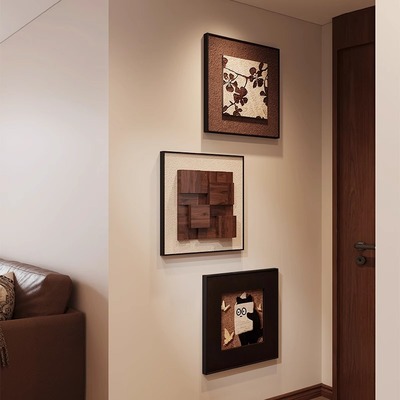 中古风高级感猫咪入户玄关装饰画