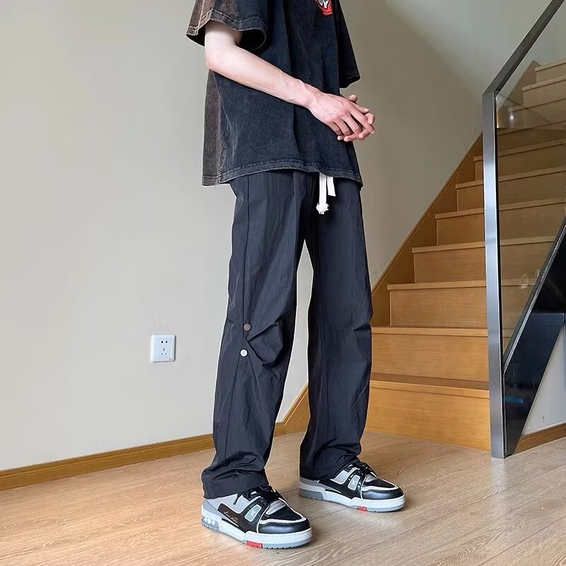 BLACBUK裤子男美式复古机能降落伞兵裤宽松潮牌直筒休闲长裤M949