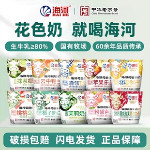 海河牛奶新品上市北冰洋桔汁汽水/苹果/芝士新口味220ml*9袋10袋
