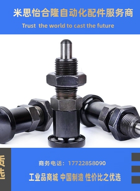 碳钢复位型细牙旋钮柱塞PXAN5/6/8/10/PXKN12/16/L弹性分度定位销