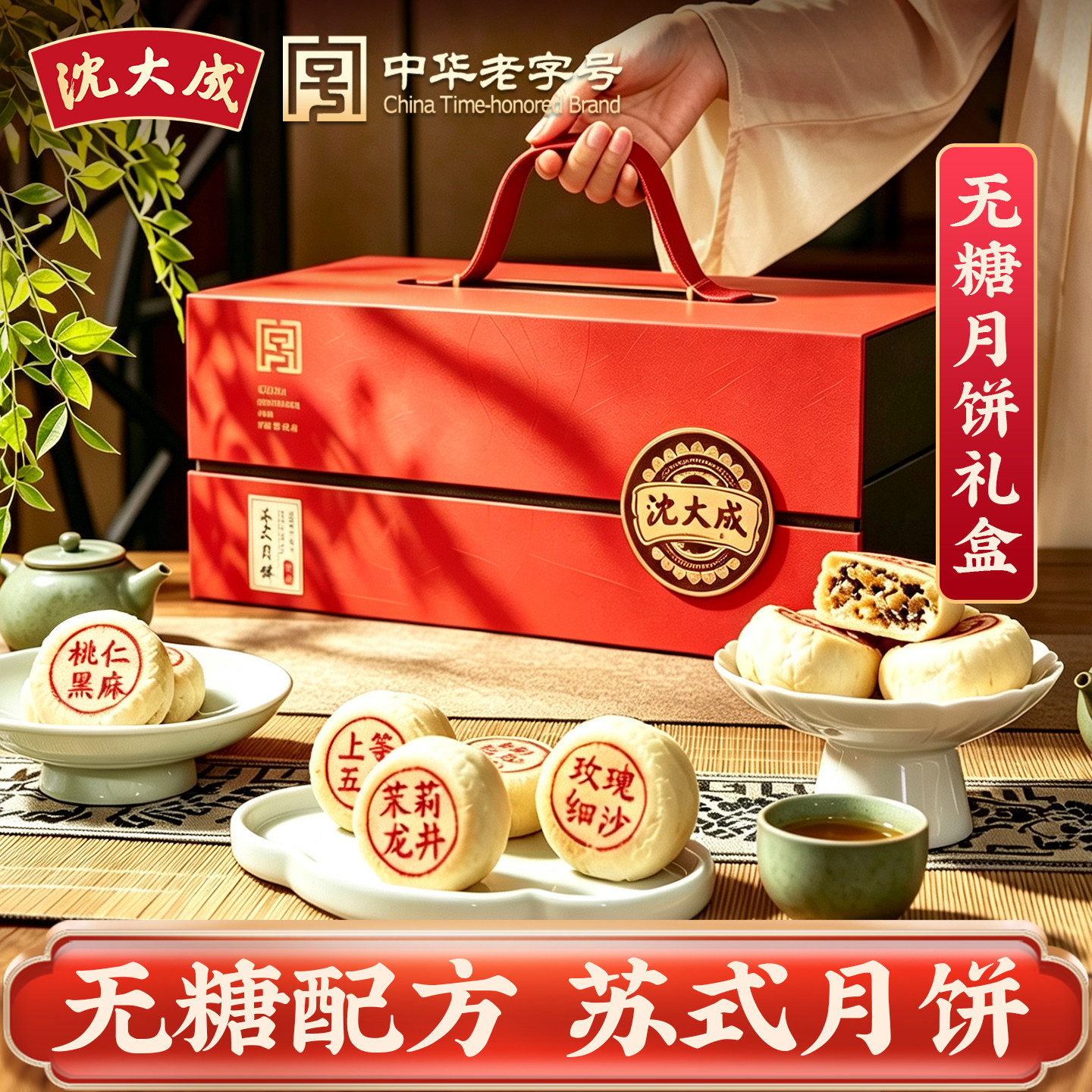 沈大成中秋酥皮苏式月饼礼盒