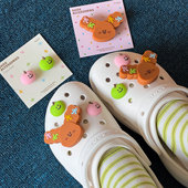 TAG可爱小狗洞洞鞋 饰扣鞋 立体pvc软胶鞋 BLUUF 扣鞋 花装 配饰鞋 子