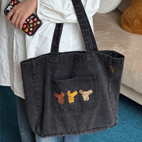 BLUUFTAG可爱小狗牛仔单肩包