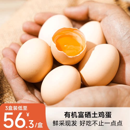 拾味爸爸有机无抗土鸡蛋正宗农家散养新鲜富硒含叶黄素放心蛋礼盒