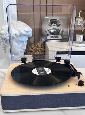 复古留声机黑胶唱片机蓝牙音箱LP电唱机欧式家居摆件学生生日礼物