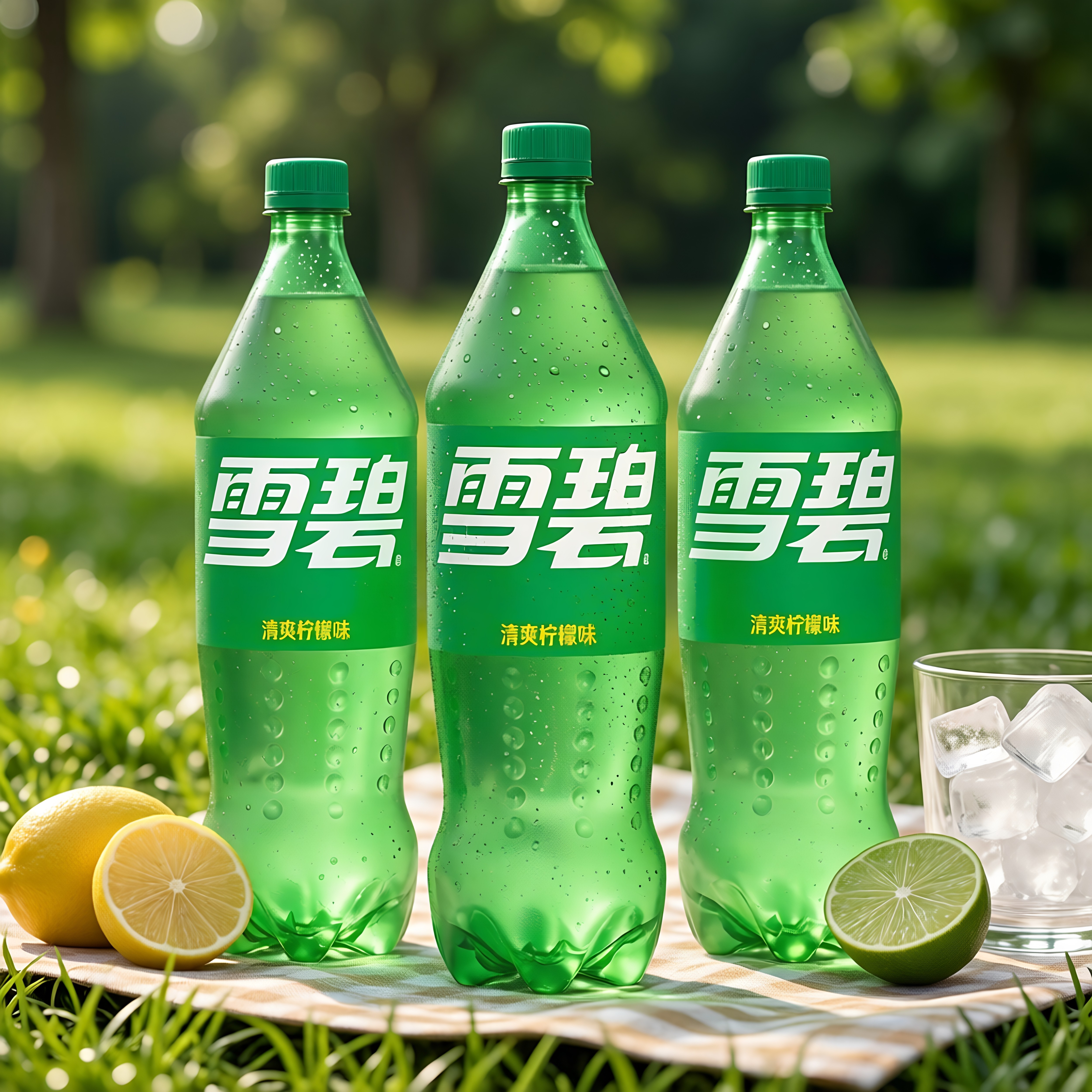 雪碧888ml*3瓶碳酸饮料可口可乐芬达汽水无糖零度饮料