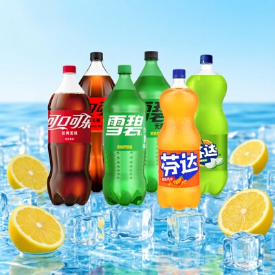 2L大瓶装碳酸饮料2l*2瓶雪碧芬达汽水无糖零度