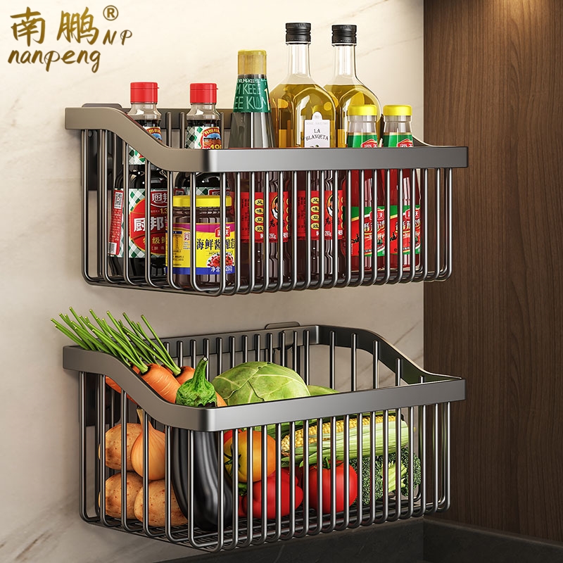 免打孔调味品收纳墙上多功能壁挂