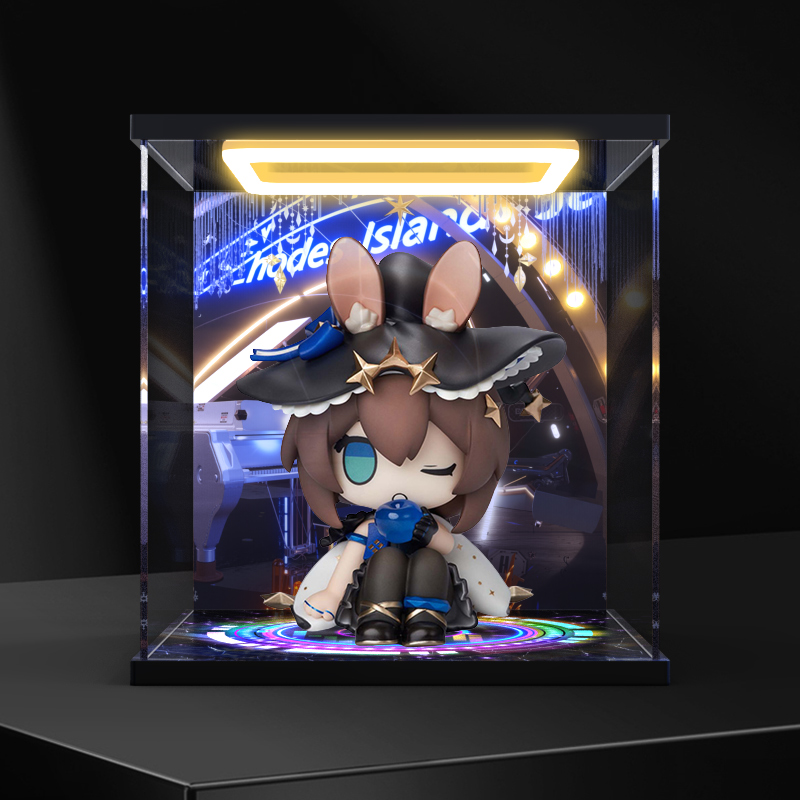 适用明日方舟 MINI系列Q版手办阿米娅 寰宇独奏回灯亚克力展示盒
