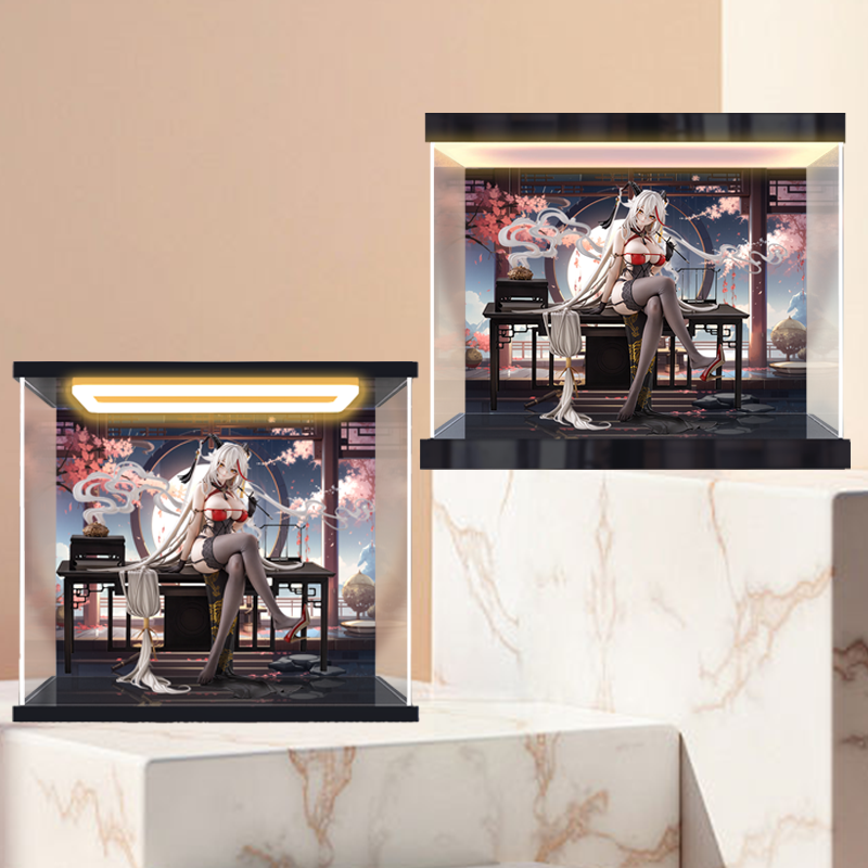 适用AniGame碧蓝航线 埃格妮丝 埃吉尔 金龙腾祥云手办防尘收纳盒