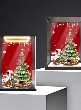 适用创意ideas系列21363七宝奇谋轮积木模型高清亚克力收纳盒