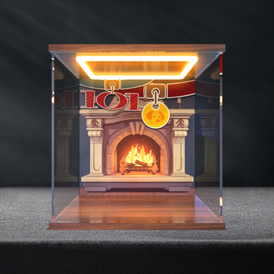 适用迪士尼系列43269 101忠狗积木模型防尘罩彩绘款回型灯收纳盒