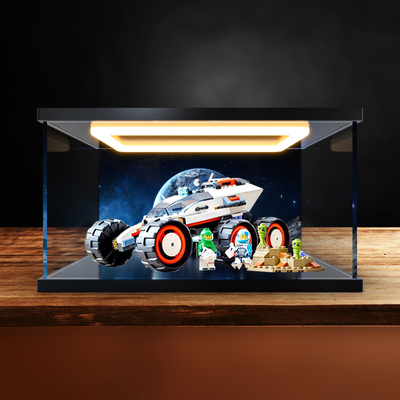 回型灯亚克力收纳盒 适用乐高60431 太空探测车玩具拼装积木透明