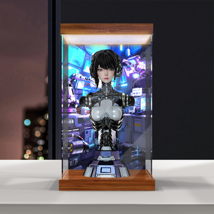 贝格宝适用灵笼 ASH 半身像 1/4手办模型摆件亚克力灯箱款收纳盒