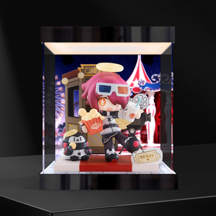 适用明日方舟 来份甜点Q版系列 能天使 手办灯箱亚克力防尘收纳