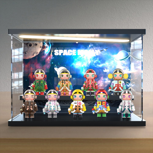 泡泡玛特100%SPACEMOLLY展示盒