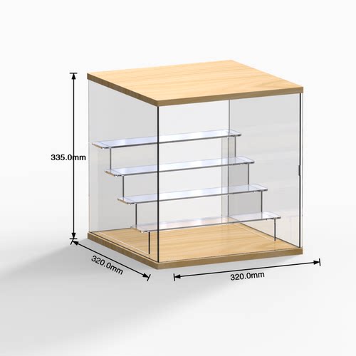 可叠加亚克力防尘盒展示柜收纳盒