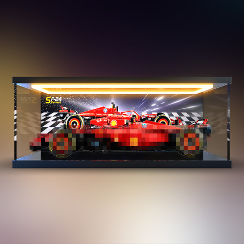 适用乐高42207机械组系列法拉利SF-24赛车高透明亚克力收纳展示盒