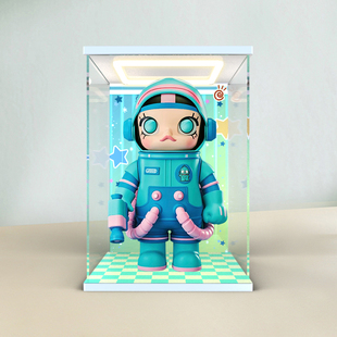 适用泡泡玛特Molly 400% 三丽鸥 半鱼人手办亚克力回型灯收纳盒