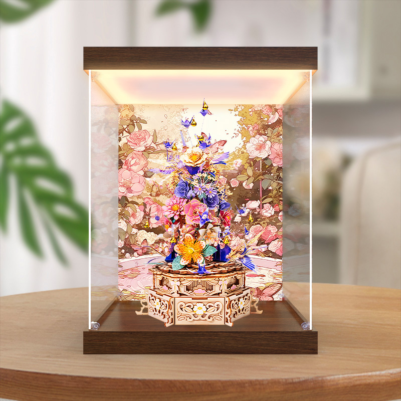 收纳盒适用艺模醉花间3D立体拼图金属拼装模型手工diy玩具八音盒
