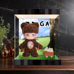 高透明灯箱亚克力收纳盒 适用POPMART Zsiga 向往的地方 可动人偶