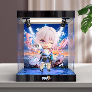 适用良笑社 粘土人#2456 绷坏:星穷铁道 三月七手办防尘罩收纳盒