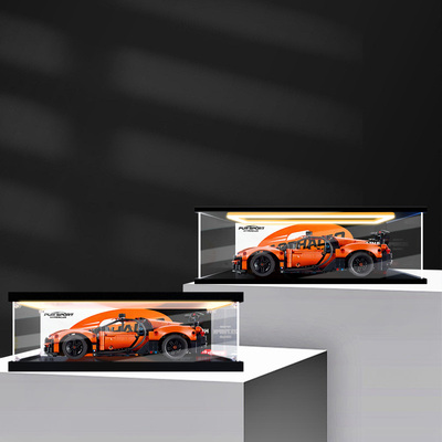 贝格宝适用42222布加迪Chiron机械组跑车模型高清彩绘款收纳盒