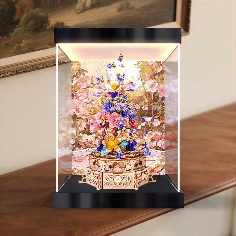 收纳盒适用艺模醉花间3D立体拼图金属拼装模型手工diy玩具八音盒