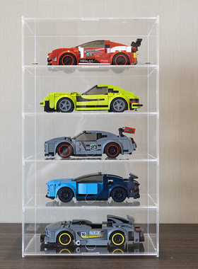 亚克力乐高SPEED系列收纳展示架挂墙防尘罩寝室车模透明展示盒