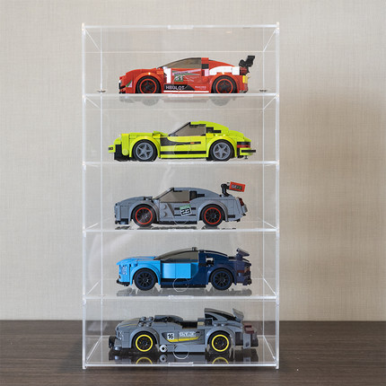 亚克力乐高SPEED系列收纳展示架挂墙防尘罩寝室车模透明展示盒