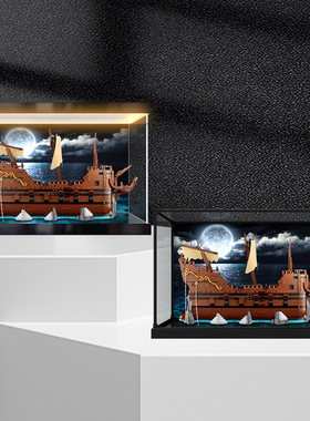 适用创意ideas系列21363七宝奇谋轮积木模型高清亚克力收纳盒