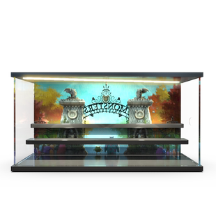 迪士尼皮克斯怪兽大学OK兄弟会系列手办盲盒场景展示盒玩具收纳盒