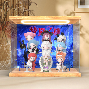 回型灯亚克力透明防尘收纳盒 适用NAMI四代梦魇之核系列盲盒手办