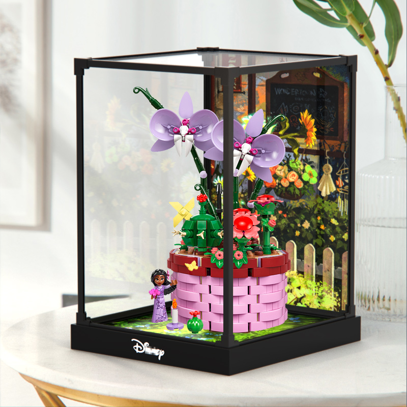 适用乐高 43237 lsabela的 创意花盆拼装透明模型架亚克力展示柜