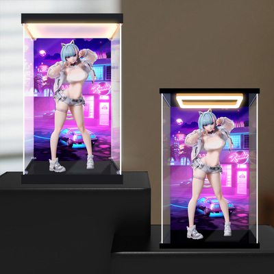 贝格宝适用bibiButtons 近未来猫又MIU 手办模型彩绘亚克力收纳盒
