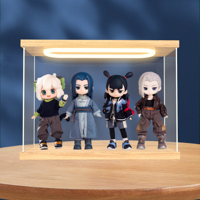 适用《罗小黑战记2》官方授权联名潮玩盲盒12分BJD盲盒灯光收纳盒