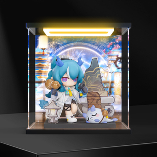 灯光亚克力展示盒适用APEXTOYS明日方舟来份甜点Q版炎国篇令夕年