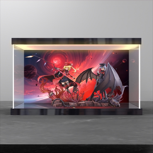 适用东方project 芙兰朵露斯卡雷特双人军装手办防尘罩灯箱收纳盒