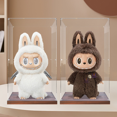 亚克力收纳盒适用泡泡玛特labubu大天使大首领搪胶公仔zimomo手办