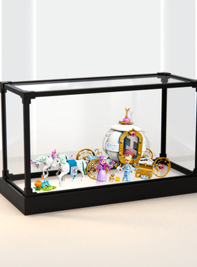 亚克力展示盒适用乐高43192 灰姑娘仙蒂的皇家马车合金框收纳盒罩