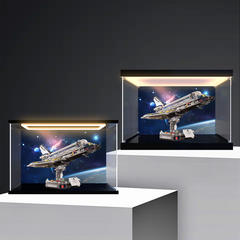 适用JAKI佳奇积木破晓计划航天飞机拼装玩具防尘罩亚克力收纳盒