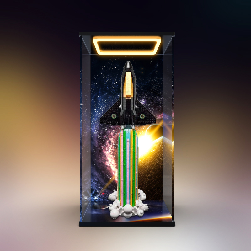 适用乐高 ICONS系列 10391 跨月狂欢拼装积木亚克力回型灯收纳盒