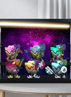 WASATOY变色龙盲盒梦想新大陆潮玩手办场景展示盒玩具模型收纳盒