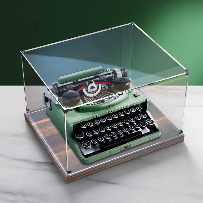 收纳盒透明乐高21327复古打字机