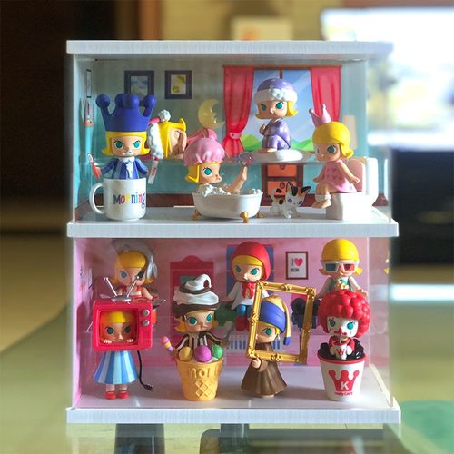 popmart一天亚克力盲盒收纳茉莉